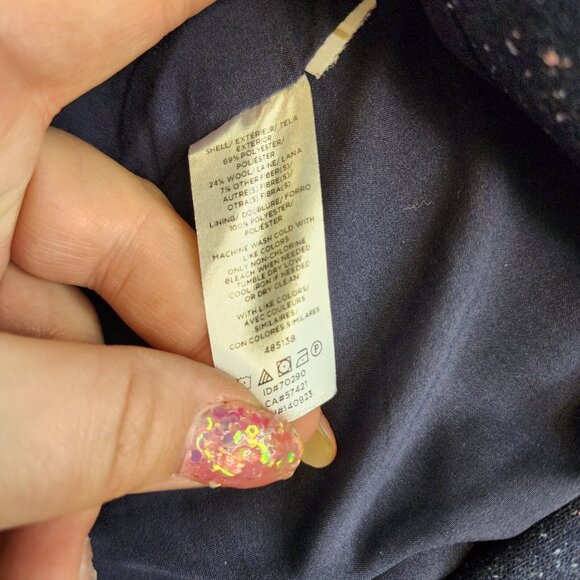 Loft Blazer Jacket 8 Speckled Navy Blue Academia Office Lined Preppy Old Money - Picture 7 of 10